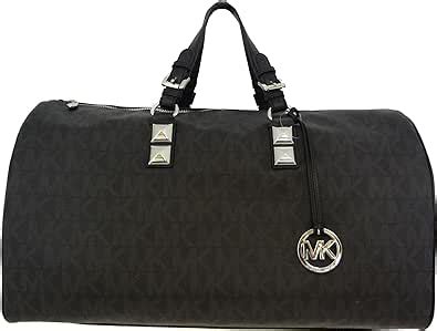 michael kors mk signature pvc grayson duffle black|Michael Kors MK Signature PVC Grayson Duffle, .